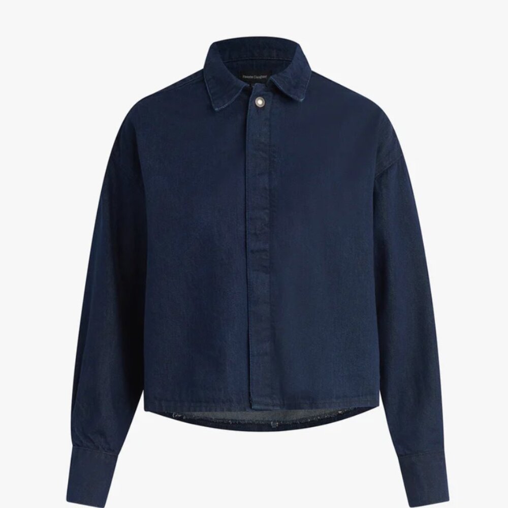 Favorite Daughter Brady Crop Denim Shirt, Size S